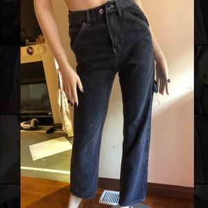 Super cute straight leg black denim jeans